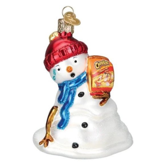 Flamin Hot Cheetos Snow Man Old World Christmas Ornament - Picture 1 of 4